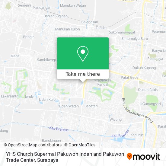 YHS Church Supermal Pakuwon Indah and Pakuwon Trade Center map