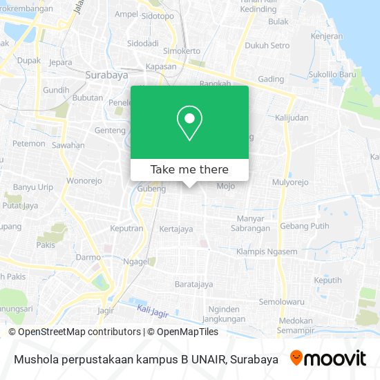 Mushola perpustakaan kampus B UNAIR map