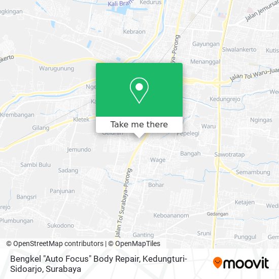 Bengkel "Auto Focus" Body Repair, Kedungturi-Sidoarjo map