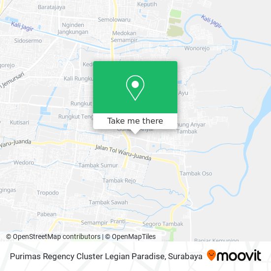 Purimas Regency Cluster Legian Paradise map