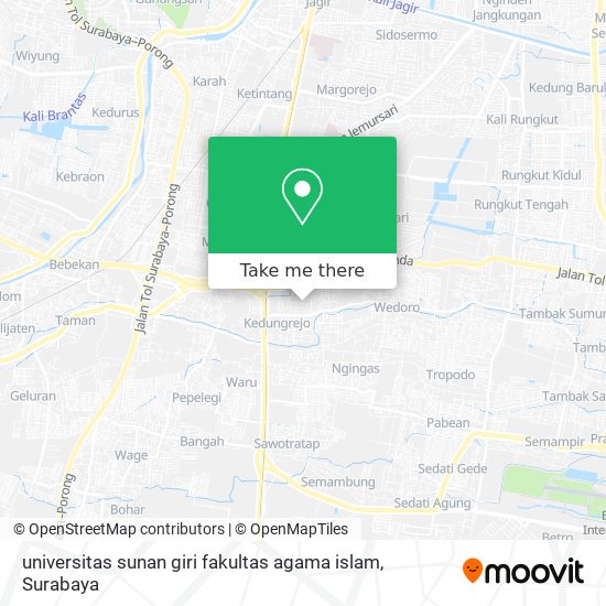 universitas sunan giri fakultas agama islam map