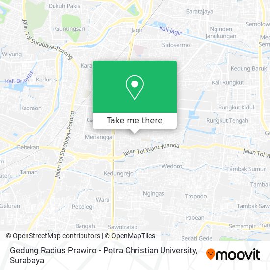 Gedung Radius Prawiro - Petra Christian University map