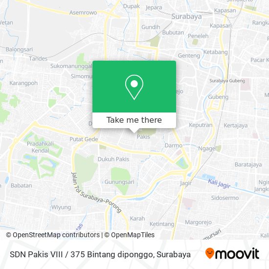 SDN Pakis VIII / 375 Bintang diponggo map