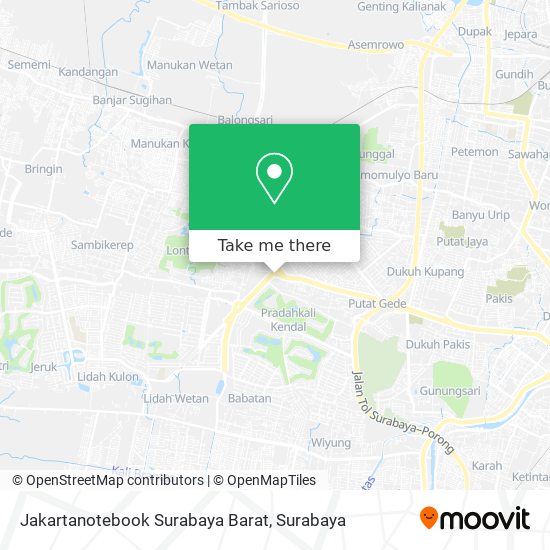 Jakartanotebook Surabaya Barat map