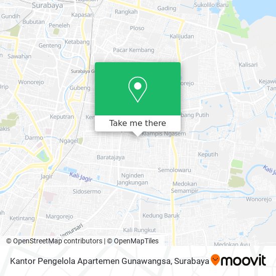 Kantor Pengelola Apartemen Gunawangsa map