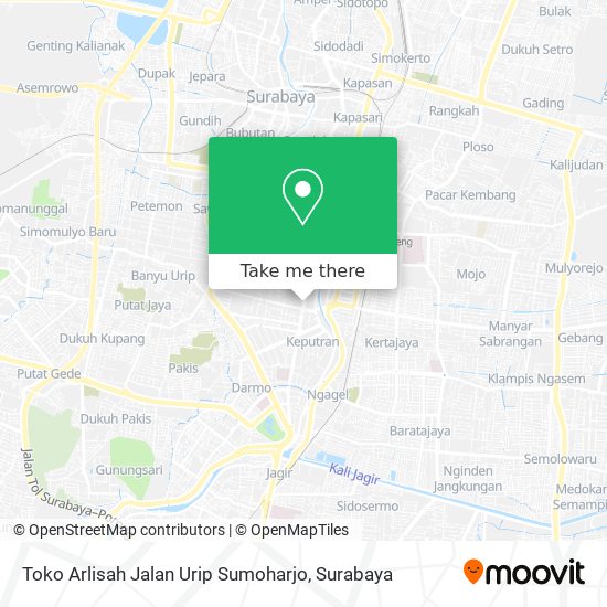 Toko Arlisah Jalan Urip Sumoharjo map