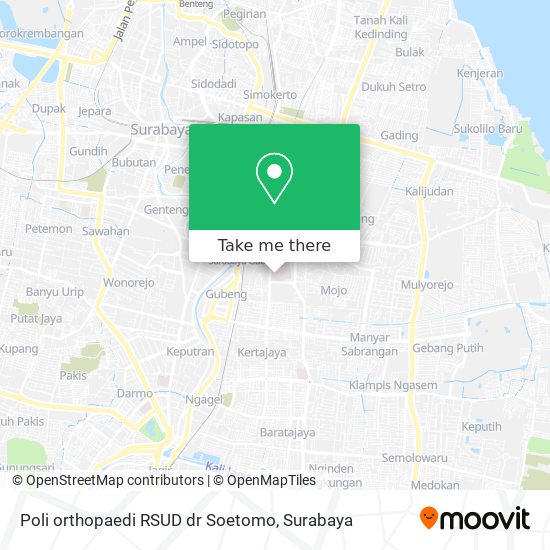 Poli orthopaedi RSUD dr Soetomo map