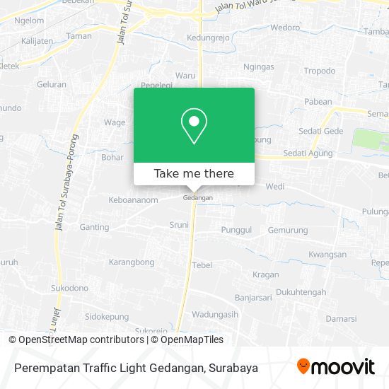 Perempatan Traffic Light  Gedangan map