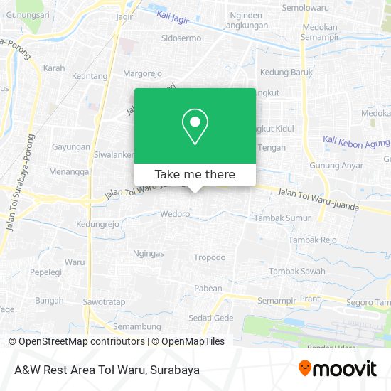 A&W Rest Area Tol Waru map
