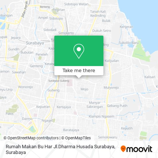 Rumah Makan Bu Har Jl.Dharma Husada Surabaya map