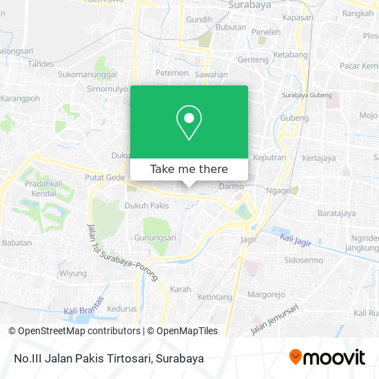 No.III Jalan Pakis Tirtosari map