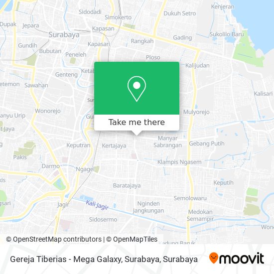 Gereja Tiberias - Mega Galaxy, Surabaya map