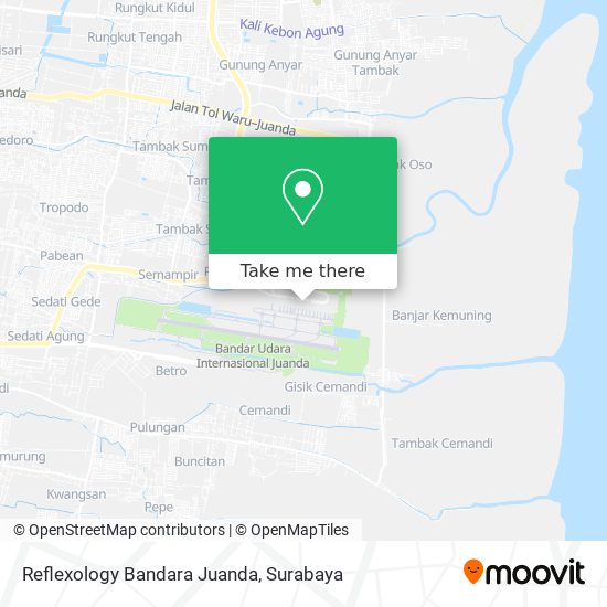 Reflexology Bandara Juanda map