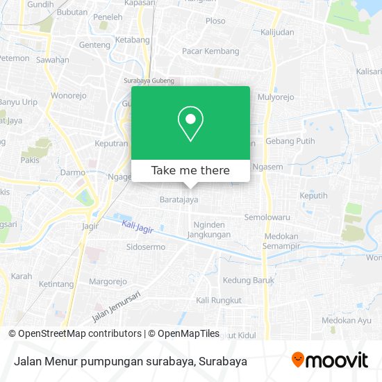 Jalan Menur pumpungan surabaya map