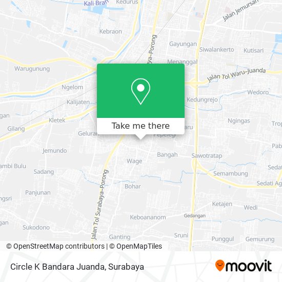 Circle K Bandara Juanda map