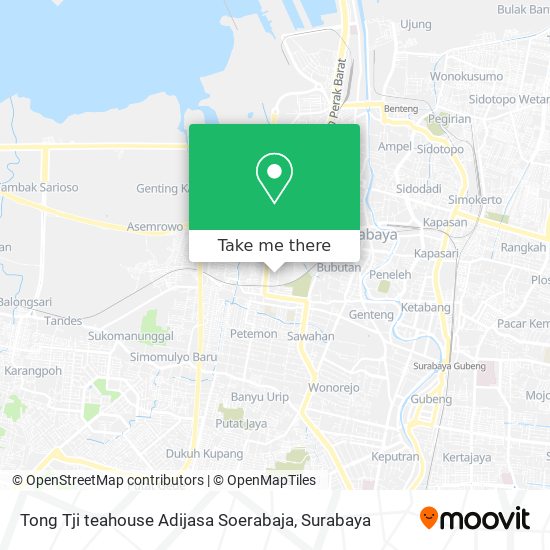 Tong Tji teahouse Adijasa Soerabaja map