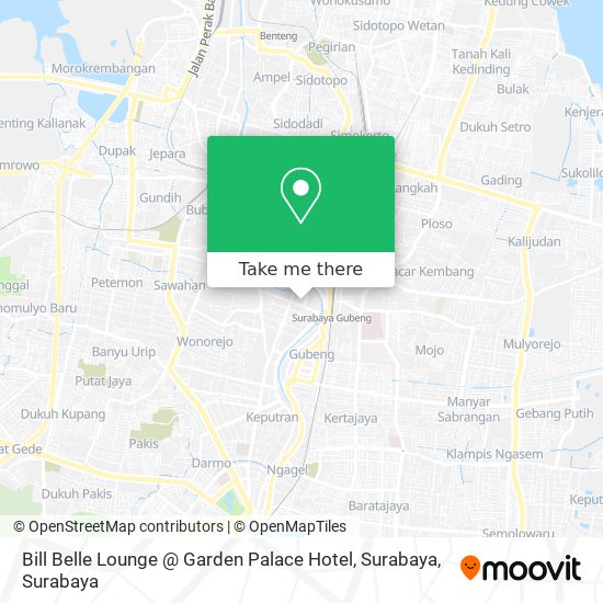Bill Belle Lounge @ Garden Palace Hotel, Surabaya map