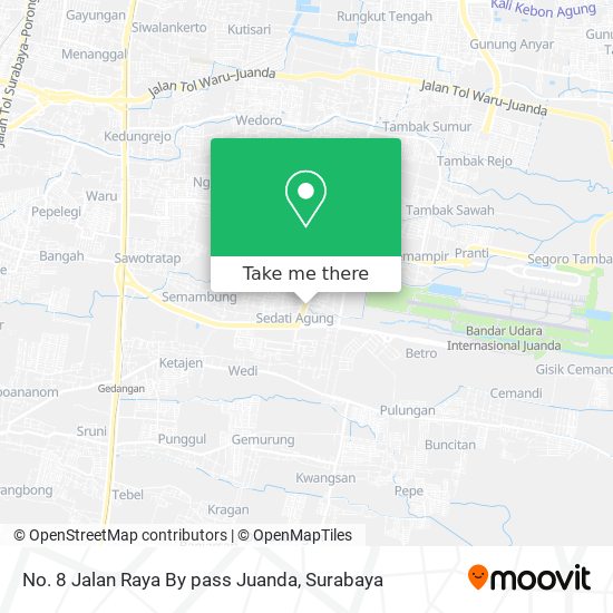 No. 8 Jalan Raya By pass Juanda map