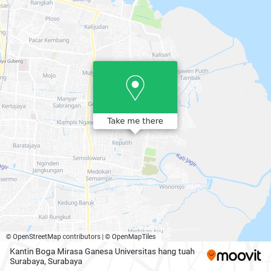 Kantin Boga Mirasa Ganesa Universitas hang tuah Surabaya map