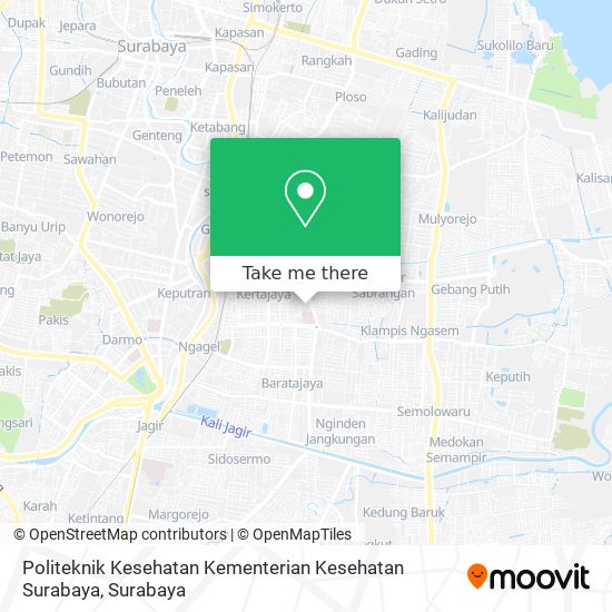 Politeknik Kesehatan Kementerian Kesehatan Surabaya map