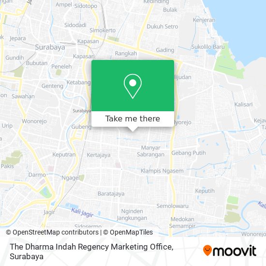 The Dharma Indah Regency Marketing Office map