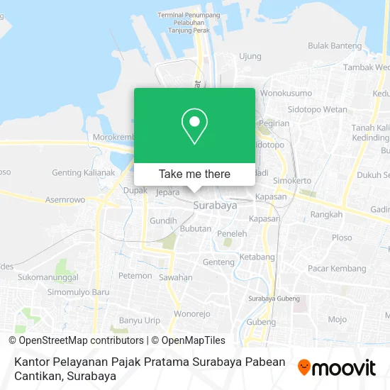 Kantor Pelayanan Pajak Pratama Surabaya Pabean Cantikan map