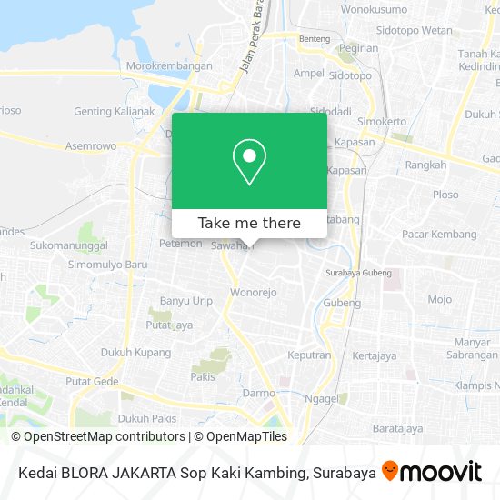 Kedai BLORA JAKARTA Sop Kaki Kambing map
