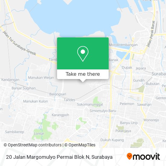 20 Jalan Margomulyo Permai Blok N map