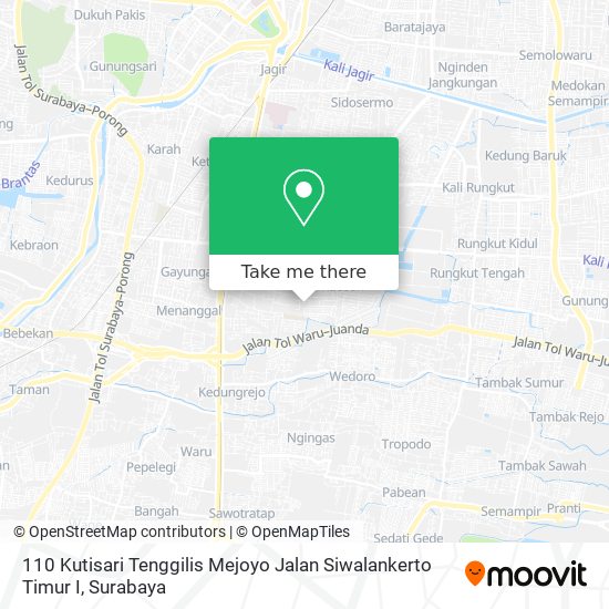 110 Kutisari Tenggilis Mejoyo Jalan Siwalankerto Timur I map