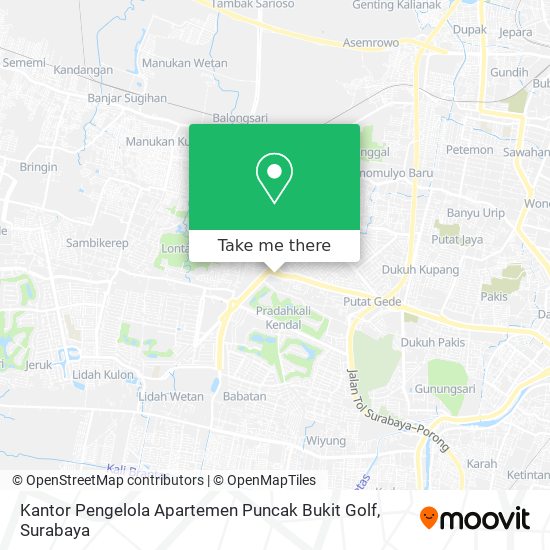 Kantor Pengelola Apartemen Puncak Bukit Golf map