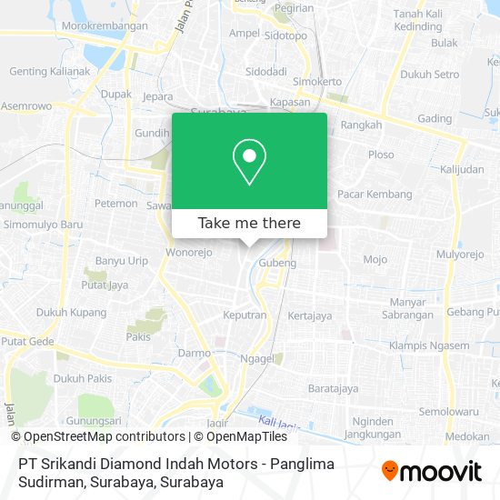 PT Srikandi Diamond Indah Motors - Panglima Sudirman, Surabaya map