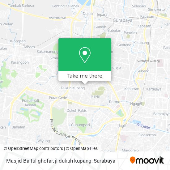 Masjid Baitul ghofar, jl dukuh kupang map