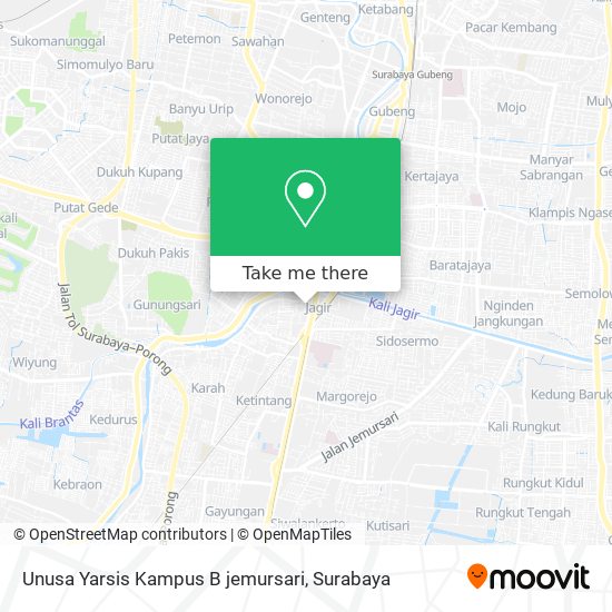 Unusa Yarsis Kampus B jemursari map