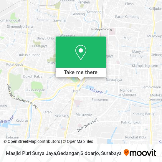 Masjid Puri Surya Jaya,Gedangan,Sidoarjo map