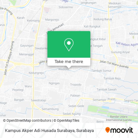 Kampus Akper Adi Husada Surabaya map
