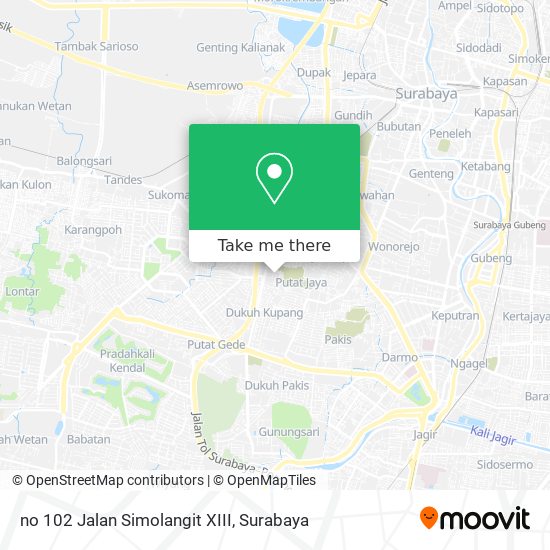 no 102 Jalan Simolangit XIII map