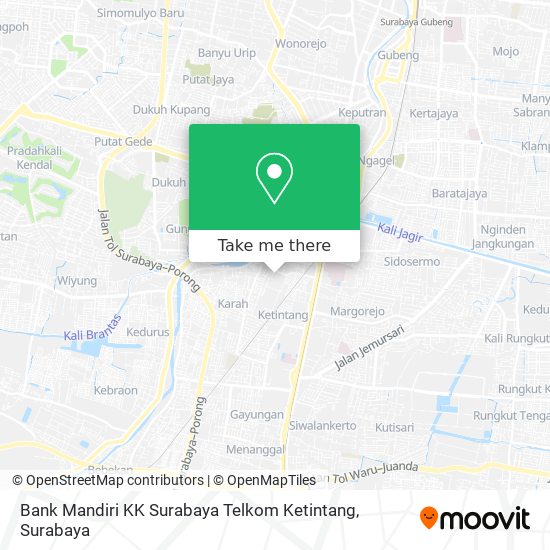 Bank Mandiri KK Surabaya Telkom Ketintang map