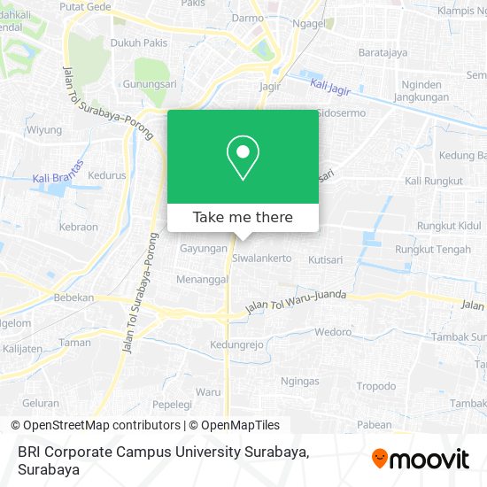 BRI Corporate Campus University Surabaya map