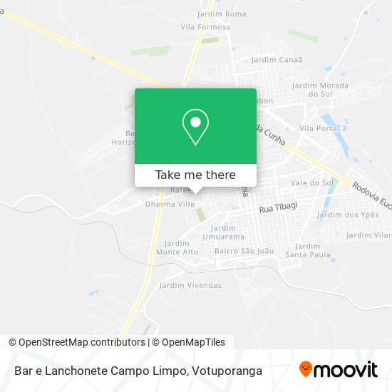 Mapa Bar e Lanchonete Campo Limpo