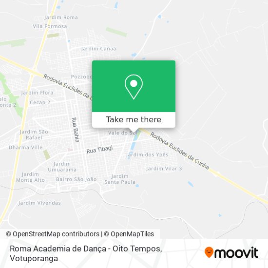 Mapa Roma Academia de Dança - Oito Tempos