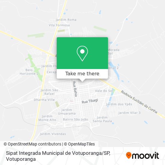 Sipat Integrada Municipal de Votuporanga / SP map