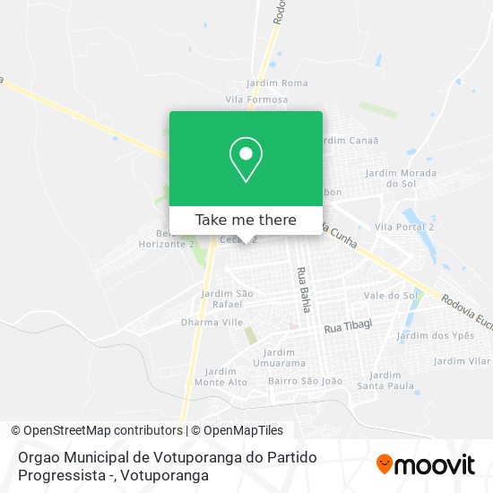 Mapa Orgao Municipal de Votuporanga do Partido Progressista -