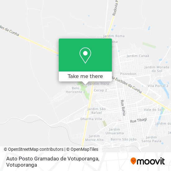 Auto Posto Gramadao de Votuporanga map