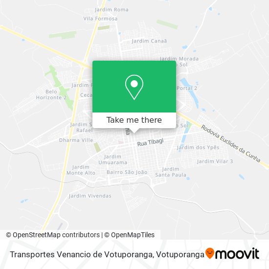 Transportes Venancio de Votuporanga map