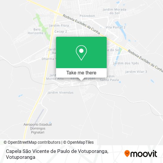 Mapa Capela São Vicente de Paulo de Votuporanga