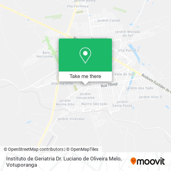 Mapa Instituto de Geriatria Dr. Luciano de Oliveira Melo