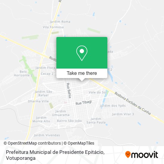 Prefeitura Municipal de Presidente Epitácio map