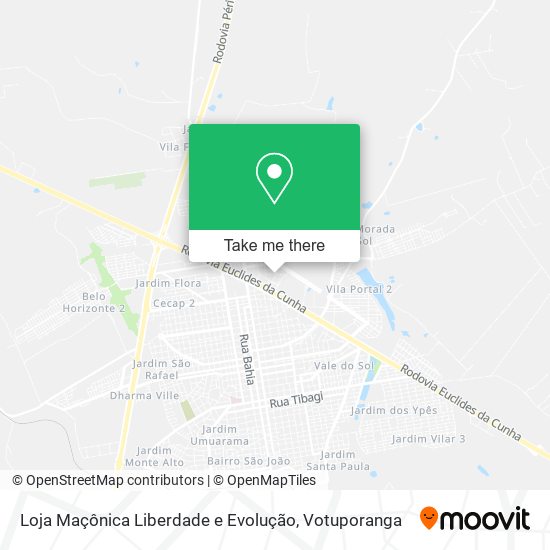 Mapa Loja Maçônica Liberdade e Evolução