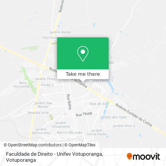 Faculdade de Direito - Unifev Votuporanga map