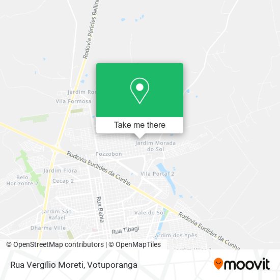 Mapa Rua Vergílio Moreti